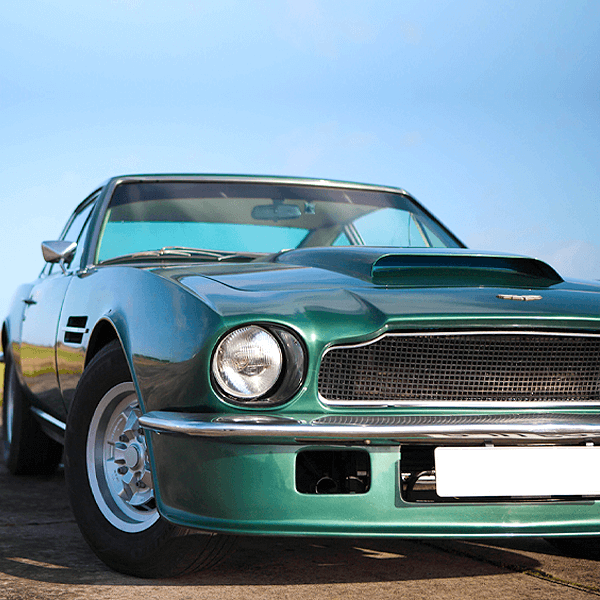 Classic Aston Martin Drive - 1970s Vantage at Heyford Park | Into The Blue